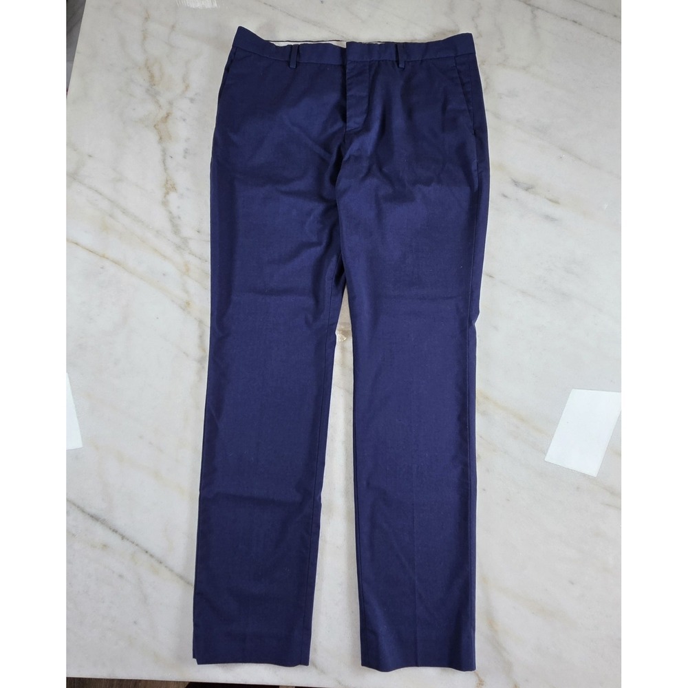 H&M Men's Royal Navy Blue Dress Skinny Fit Dress Pants Slacks Preppy 36R Regular